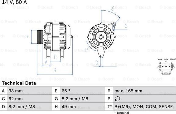 BOSCH 0 986 044 671 - Alternatore www.autoricambi360.it