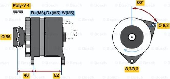 BOSCH 0 986 044 821 - Alternatore www.autoricambi360.it