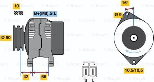 BOSCH 0 986 045 521 - Alternatore www.autoricambi360.it
