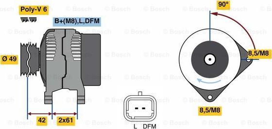 BOSCH 0 986 045 110 - Alternatore www.autoricambi360.it