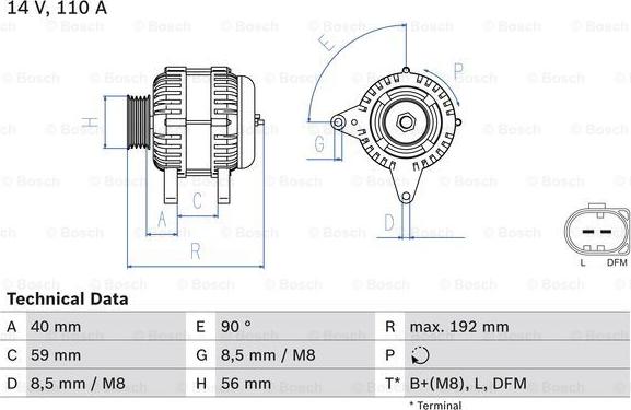 BOSCH 0 986 045 390 - Alternatore www.autoricambi360.it