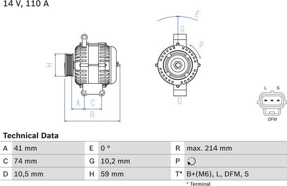 BOSCH 0 986 045 370 - Alternatore www.autoricambi360.it