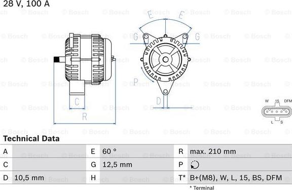 BOSCH 0 986 046 570 - Alternatore www.autoricambi360.it