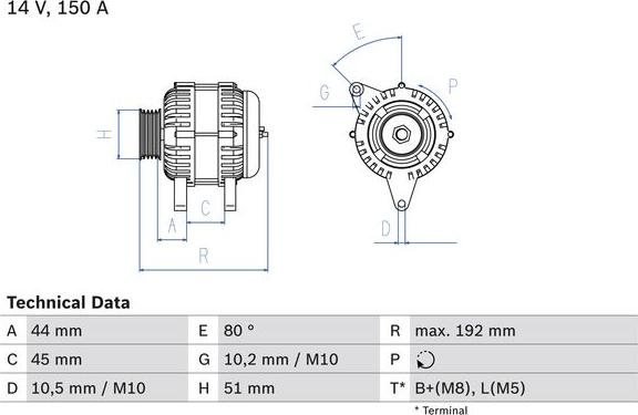 BOSCH 0 986 046 511 - Alternatore www.autoricambi360.it