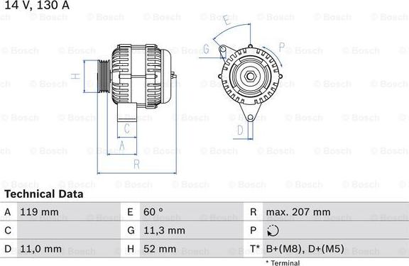 BOSCH 0 986 046 020 - Alternatore www.autoricambi360.it