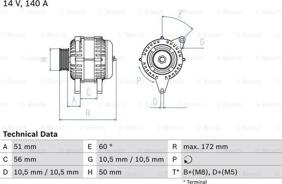 BOSCH 0 986 046 230 - Alternatore www.autoricambi360.it
