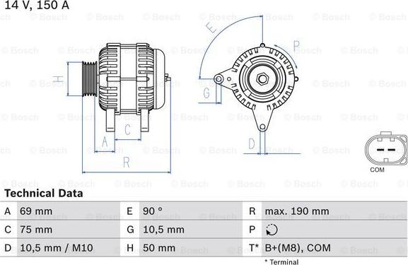 BOSCH 0 986 046 220 - Alternatore www.autoricambi360.it