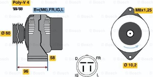 BOSCH 0 986 040 910 - Alternatore www.autoricambi360.it
