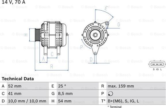 BOSCH 0 986 040 471 - Alternatore www.autoricambi360.it