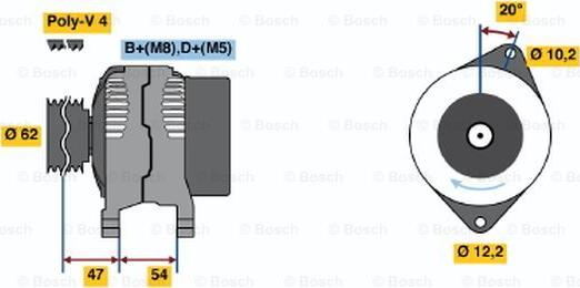 BOSCH 0 986 040 661 - Alternatore www.autoricambi360.it