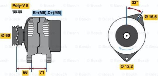 BOSCH 0 986 040 621 - Alternatore www.autoricambi360.it