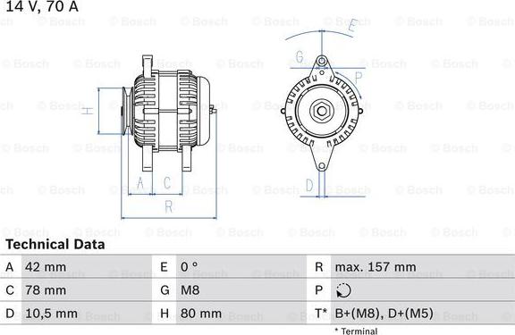 BOSCH 0 986 040 850 - Alternatore www.autoricambi360.it