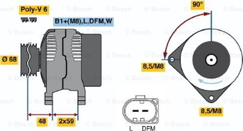 BOSCH 0 986 041 900 - Alternatore www.autoricambi360.it