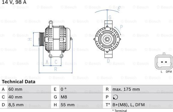 BOSCH 0 986 041 850 - Alternatore www.autoricambi360.it