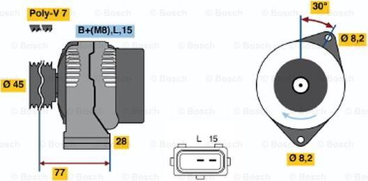 BOSCH 0 986 041 391 - Alternatore www.autoricambi360.it