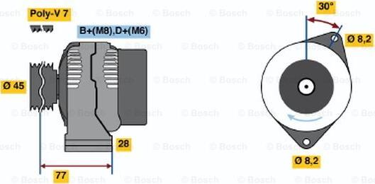 BOSCH 0 986 041 361 - Alternatore www.autoricambi360.it