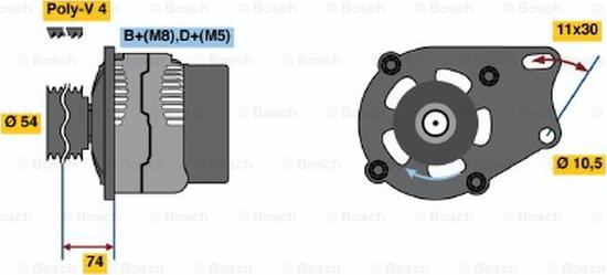 BOSCH 0 986 048 630 - Alternatore www.autoricambi360.it
