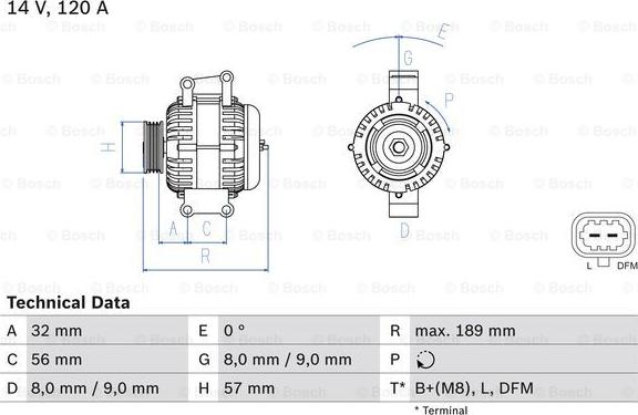 BOSCH 0 986 048 070 - Alternatore www.autoricambi360.it