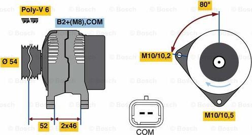 BOSCH 0 986 048 360 - Alternatore www.autoricambi360.it