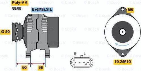 BOSCH 0 986 043 951 - Alternatore www.autoricambi360.it