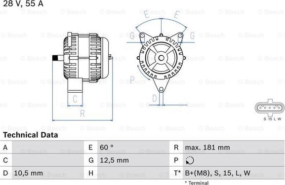 BOSCH 0 986 042 580 - Alternatore www.autoricambi360.it