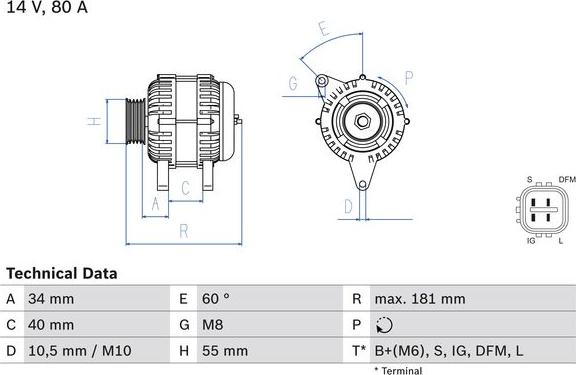 BOSCH 0 986 042 660 - Alternatore www.autoricambi360.it