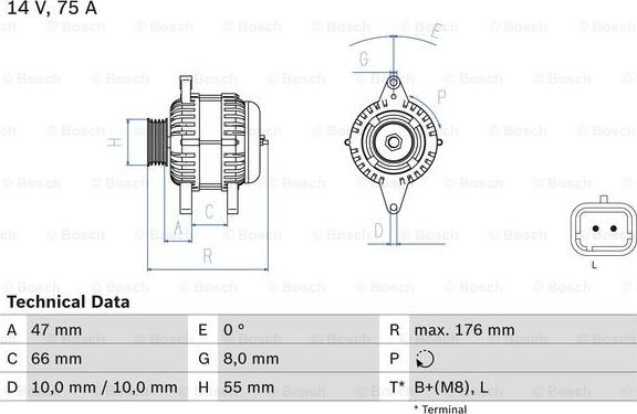 BOSCH 0 986 042 191 - Alternatore www.autoricambi360.it