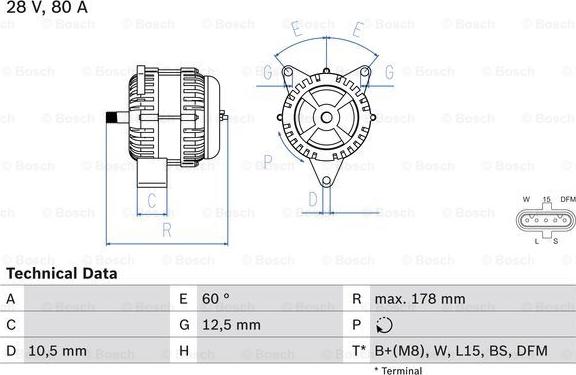 BOSCH 0 986 047 420 - Alternatore www.autoricambi360.it