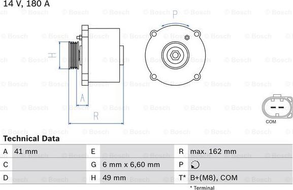 BOSCH 0 986 047 170 - Alternatore www.autoricambi360.it