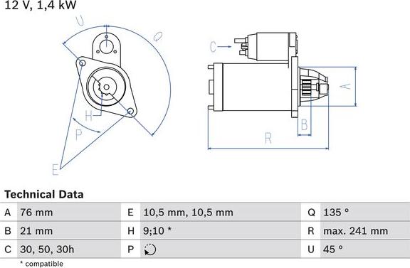 BOSCH 0 986 014 840 - Motorino d'avviamento www.autoricambi360.it