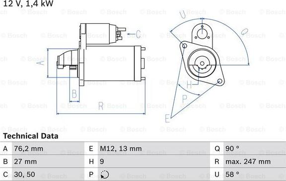 BOSCH 0 986 016 780 - Motorino d'avviamento www.autoricambi360.it