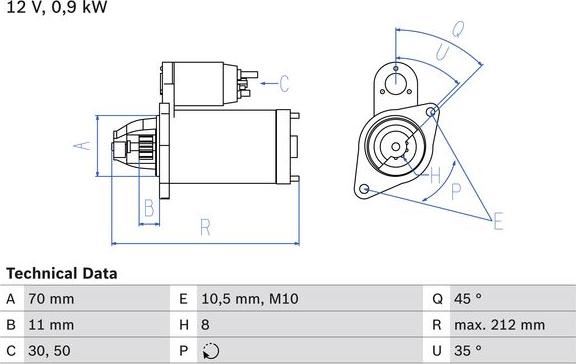 BOSCH 0 986 016 730 - Motorino d'avviamento www.autoricambi360.it