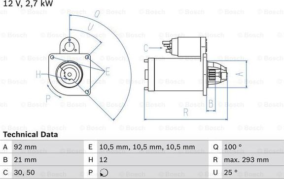 BOSCH 0 986 010 950 - Motorino d'avviamento www.autoricambi360.it