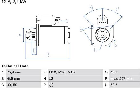BOSCH 0 986 010 590 - Motorino d'avviamento www.autoricambi360.it