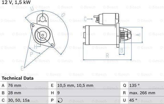BOSCH 0 986 010 870 - Motorino d'avviamento www.autoricambi360.it
