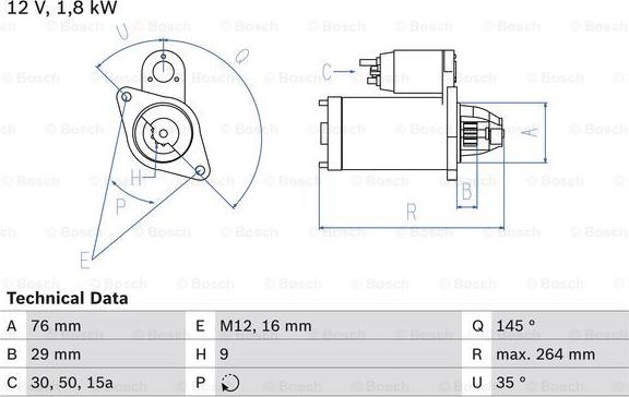 BOSCH 0 986 018 060 - Motorino d'avviamento www.autoricambi360.it