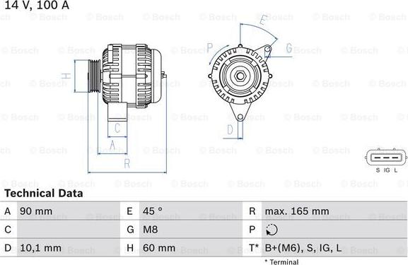 BOSCH 0 986 084 390 - Alternatore www.autoricambi360.it