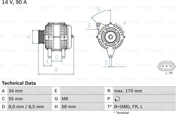 BOSCH 0 986 084 220 - Alternatore www.autoricambi360.it