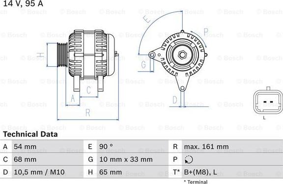 BOSCH 0 986 080 960 - Alternatore www.autoricambi360.it