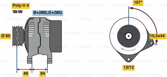 BOSCH 0 986 080 550 - Alternatore www.autoricambi360.it