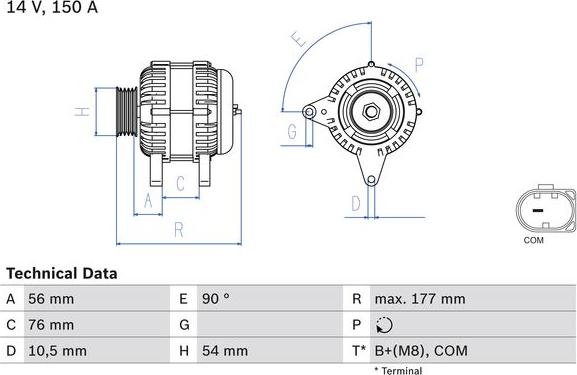 BOSCH 0 986 080 580 - Alternatore www.autoricambi360.it