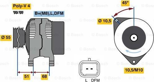 BOSCH 0 986 080 680 - Alternatore www.autoricambi360.it