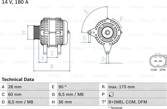 BOSCH 0 986 080 090 - Alternatore www.autoricambi360.it