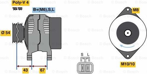 BOSCH 0 986 080 250 - Alternatore www.autoricambi360.it