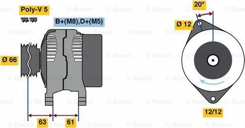 BOSCH 0 986 080 280 - Alternatore www.autoricambi360.it