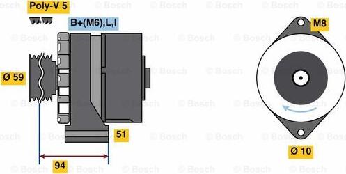 BOSCH 0 986 080 760 - Alternatore www.autoricambi360.it