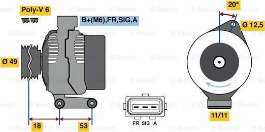 BOSCH 0 986 080 700 - Alternatore www.autoricambi360.it