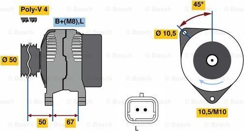 BOSCH 0 986 080 720 - Alternatore www.autoricambi360.it