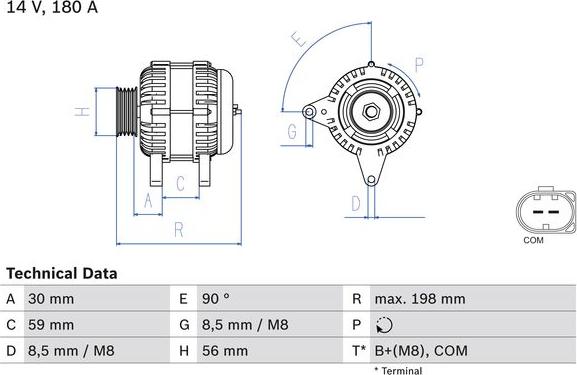 BOSCH 0 986 081 930 - Alternatore www.autoricambi360.it