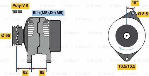 BOSCH 0 986 081 420 - Alternatore www.autoricambi360.it